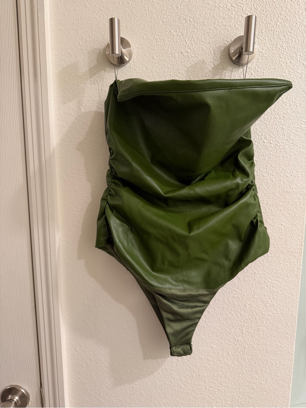 Zara Olive Green Strapless One-Piece